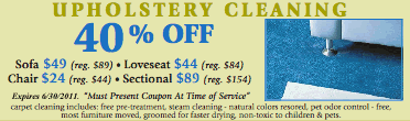 Upholstery Specials